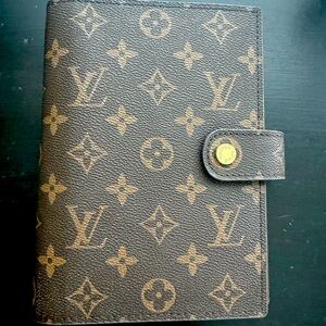 LV Louis Vuitton Monogram Agenda MM Datebook Calendar Bag